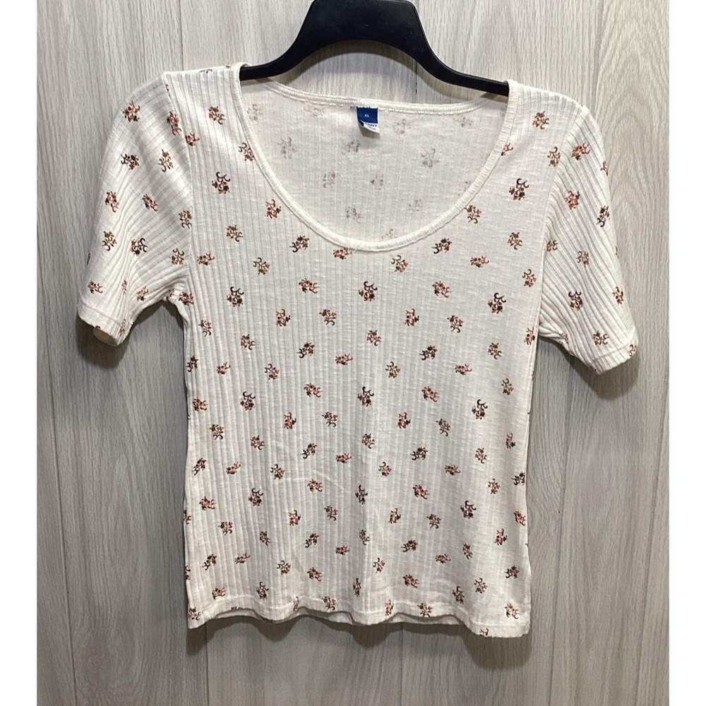 OLD NAVY Women's (Size XL) Short Sleeve Round Neck Shirt Stretch (3D)